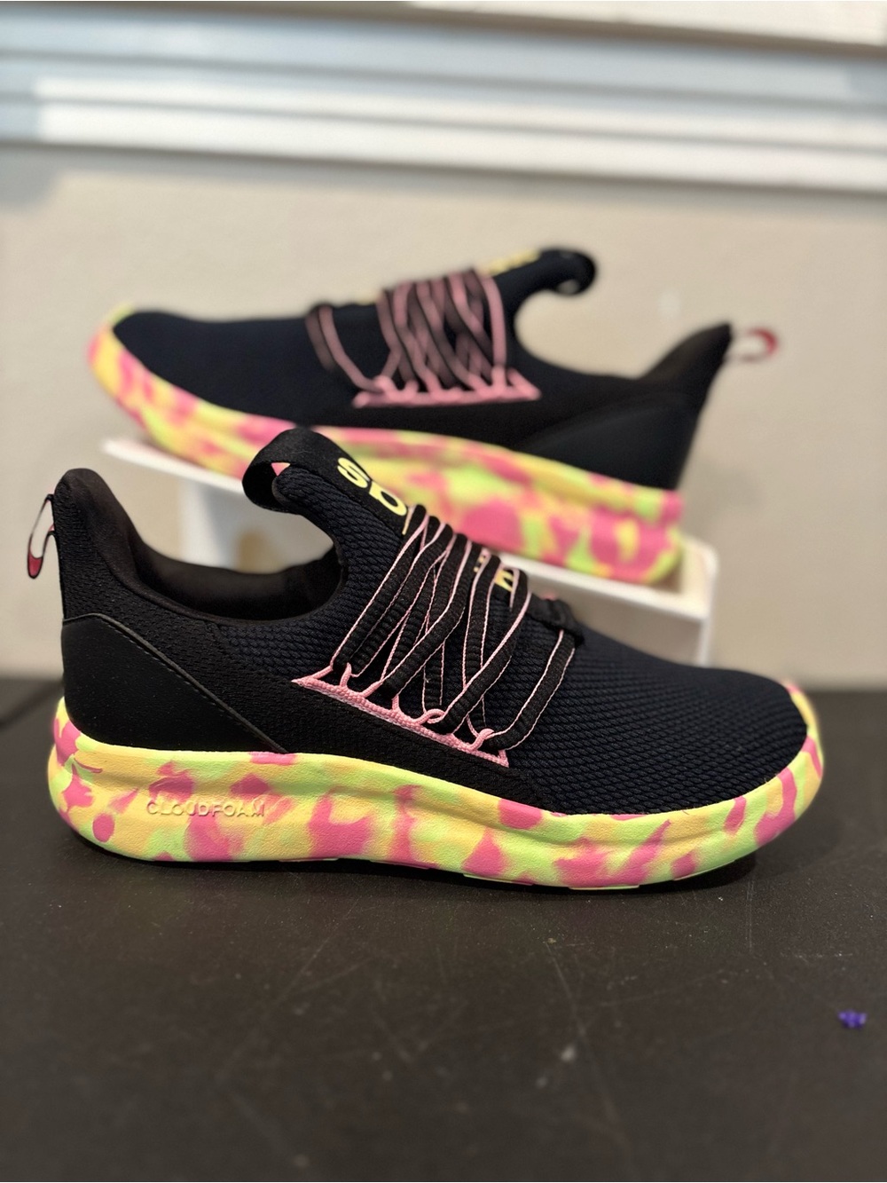 adidas Lite Racer Adapt 7.0 K Unisex Kids Slip-On Sneakers US 6 JR0817 NEW